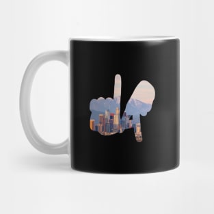 Medium LA Hands, Skyline Mug